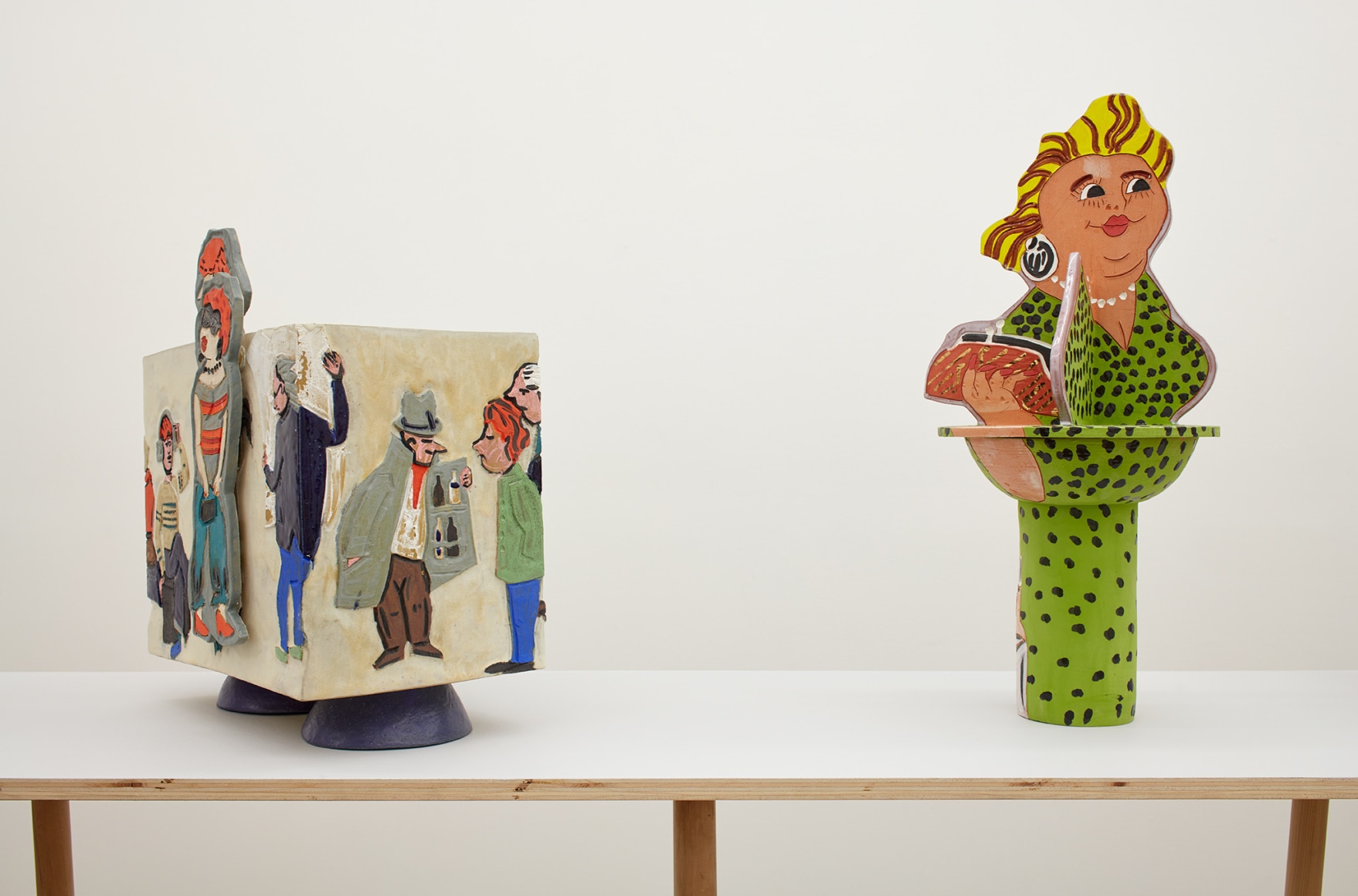 Installation View of &quot;Town Gathering, Hold Tight!&quot; and &quot;And the wicked poison slowly flows, like in the olden days for profit,&quot;