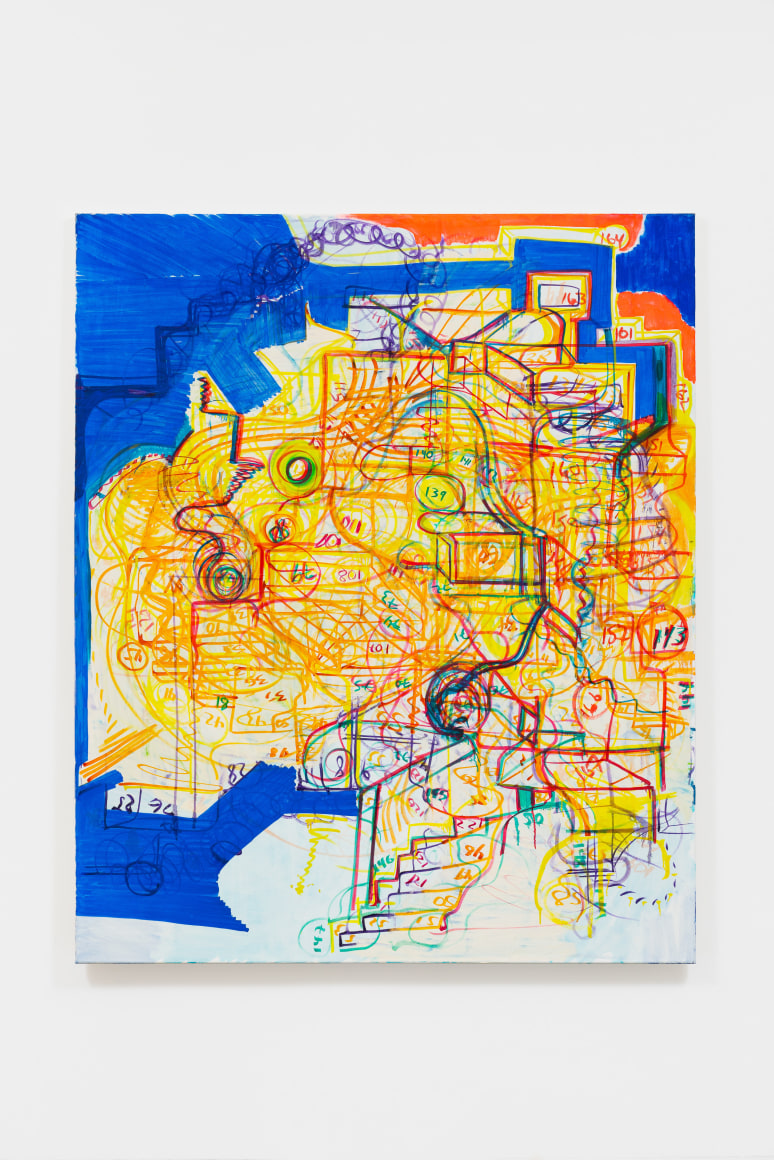 Joanne Greenbaum Brain freeze , 2005 Oil on canvas 70 x 60 in 177.8 x 152.4 cm (JGR21.022)