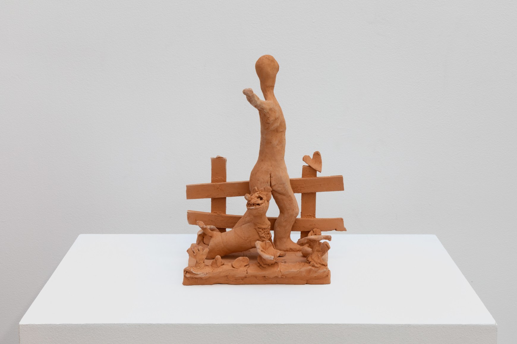 Alessandro Pessoli, Il poeta, 2019, Terracotta, 6 x 9 x 14 1/2 in (15.2 x 22.9 x 36.8 cm), AP19.002