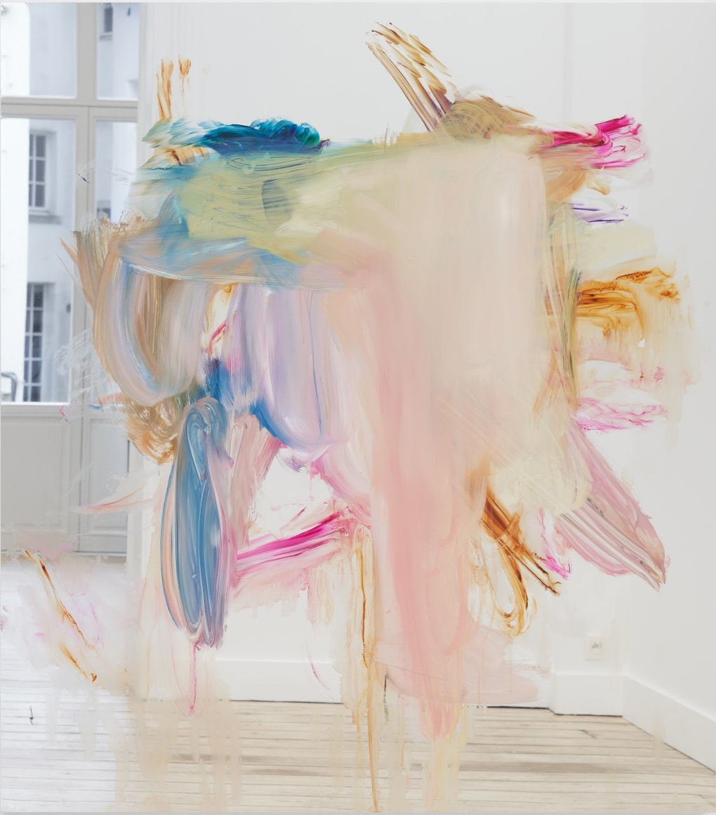 Peter Bonde NOT YET TITLED, 2024 Oil on mirror foil 51 1/8 x 45 1/4 in 130 x 115 cm (PBO24.029)