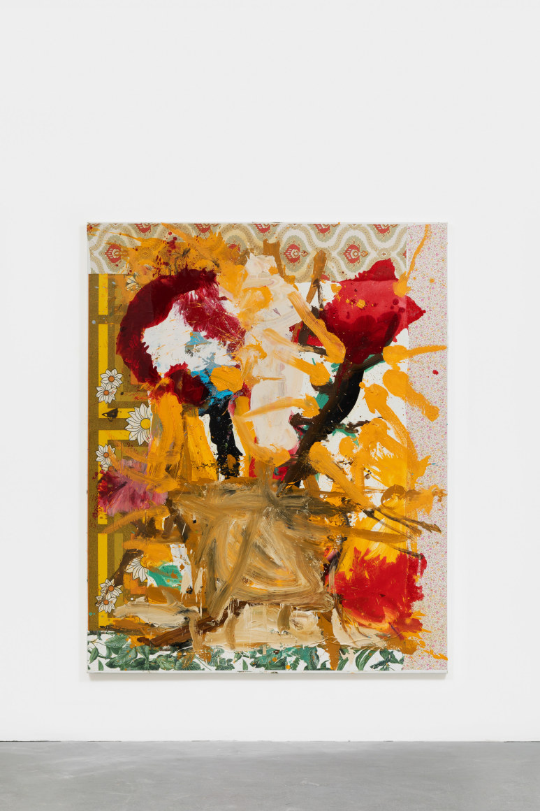 Jorge Galindo FILOCALIA, 2021 Oil and glued wallpaper on canvas 78 3/4 x 63 in 200 x 160 cm (JGA21.015)