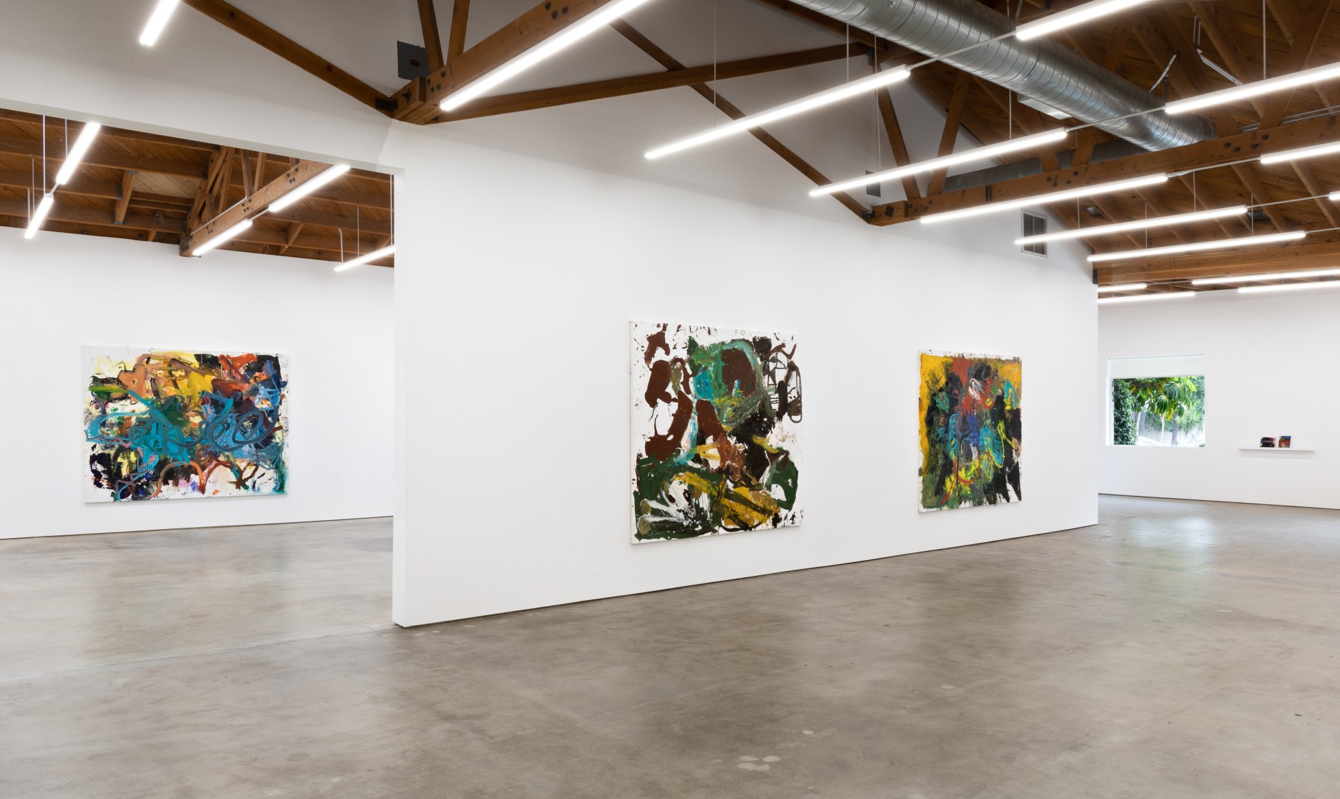 Installation View of "Eye Beep", "A Foot In Each Corner", and "One Afternoon"