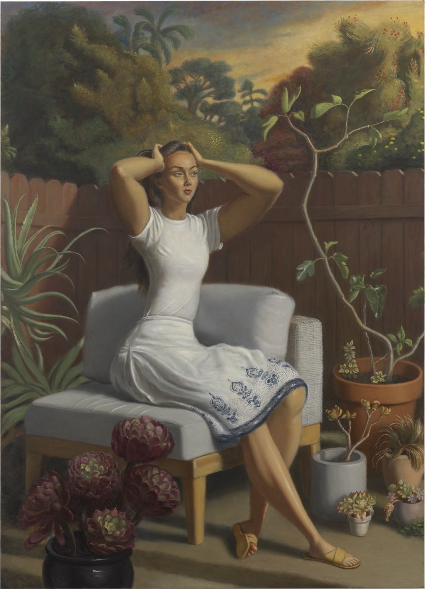 Jansson Stegner Backyard, 2024 Oil on linen 72 x 52 in 182.9 x 132.1 cm (JAS25.004)
