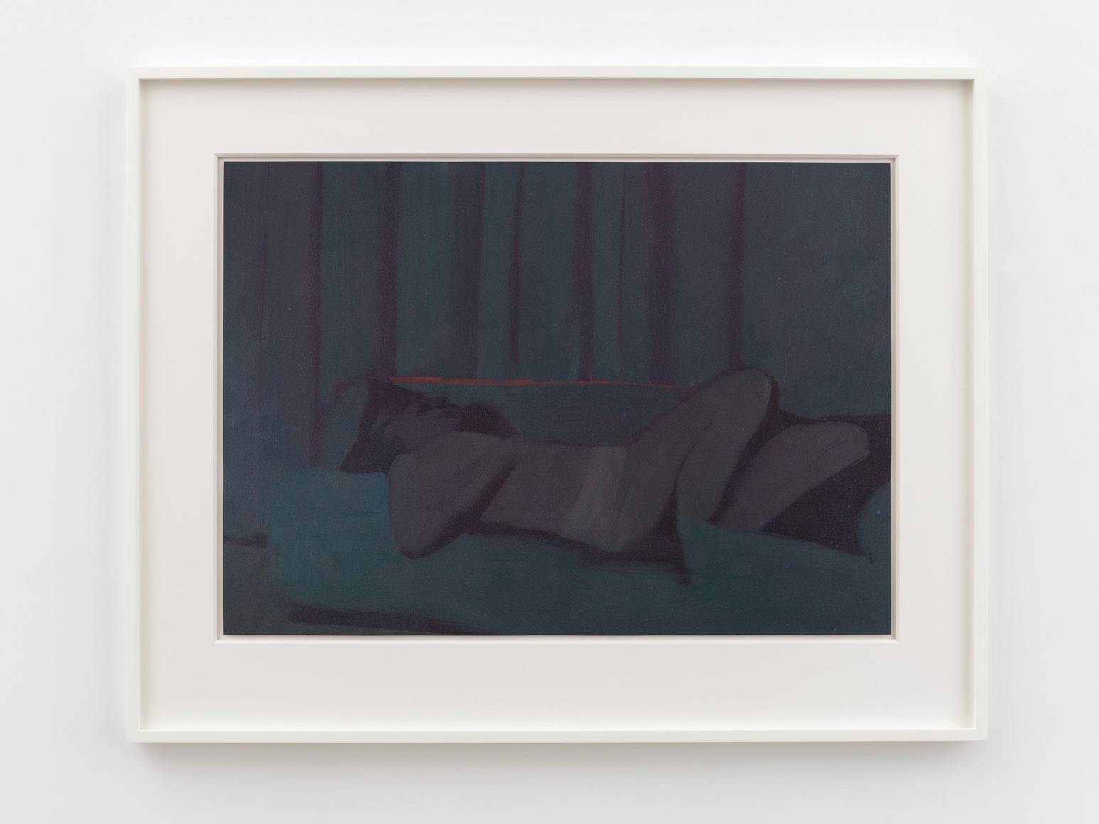 Jonathan Wateridge Sleeper, 2025 Oil on paper 25 5/8 x 32 3/4 in (framed) 65.1 x 83.1 cm (framed) (JWA25.031)