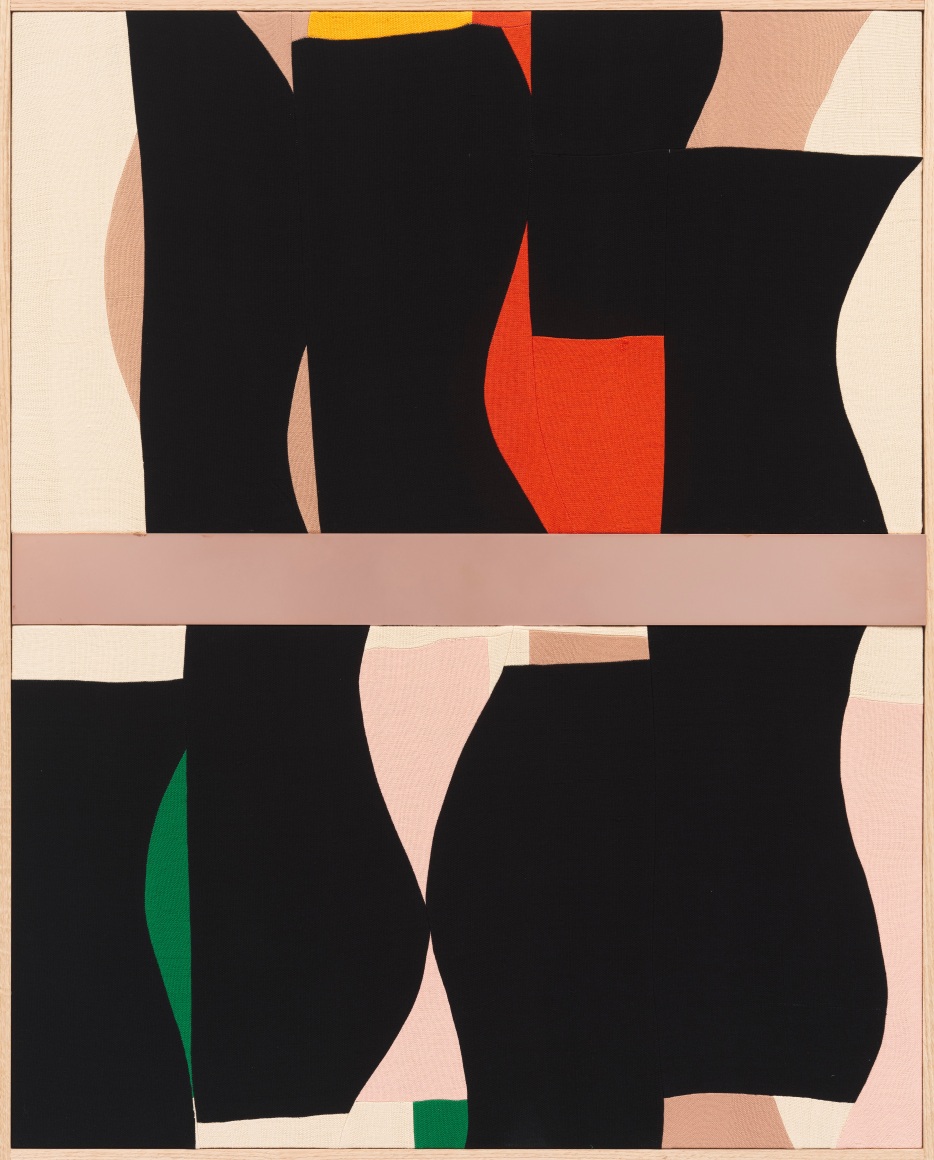 Ethan Cook Semicolon, 2023 Hand woven cotton and copper, framed 51 x 41 in (framed) 129.5 x 104.1 cm (framed) (ECO23.100)