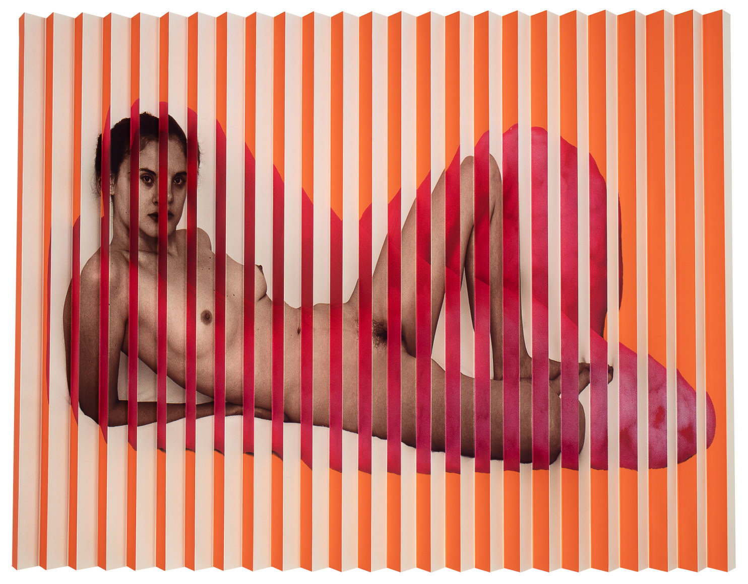 Polly Borland Untitled, 2018 Lenticular print Digital print on rice paper mounted on lexan and wood 47 x 36 x 2 1/2 in 119.4 x 91.4 x 6.3 cm (POB18.023)