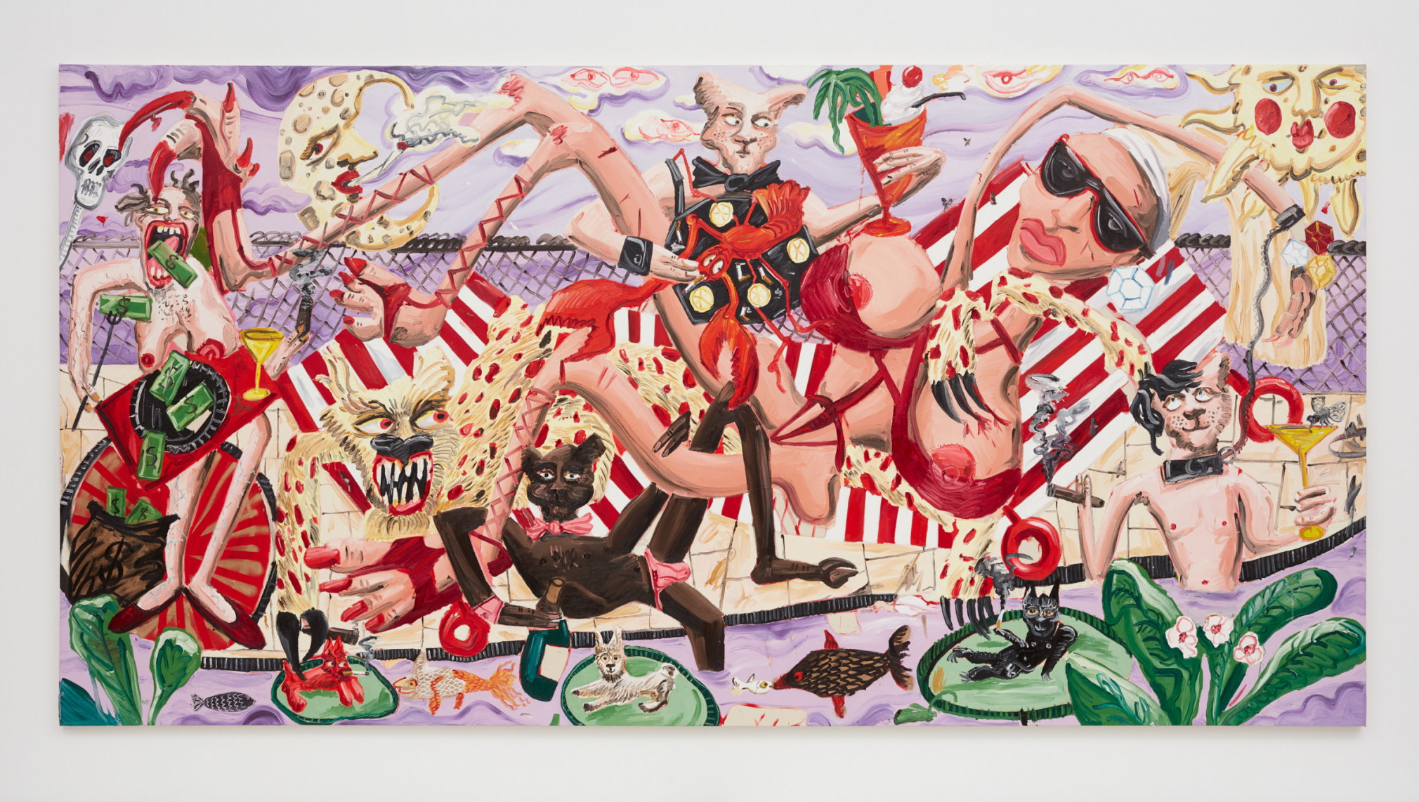Dale Lewis Hollyweed, 2018 Oil on canvas 78 3/4 x 157 1/2 in 200 x 400 cm (DLE18.002)