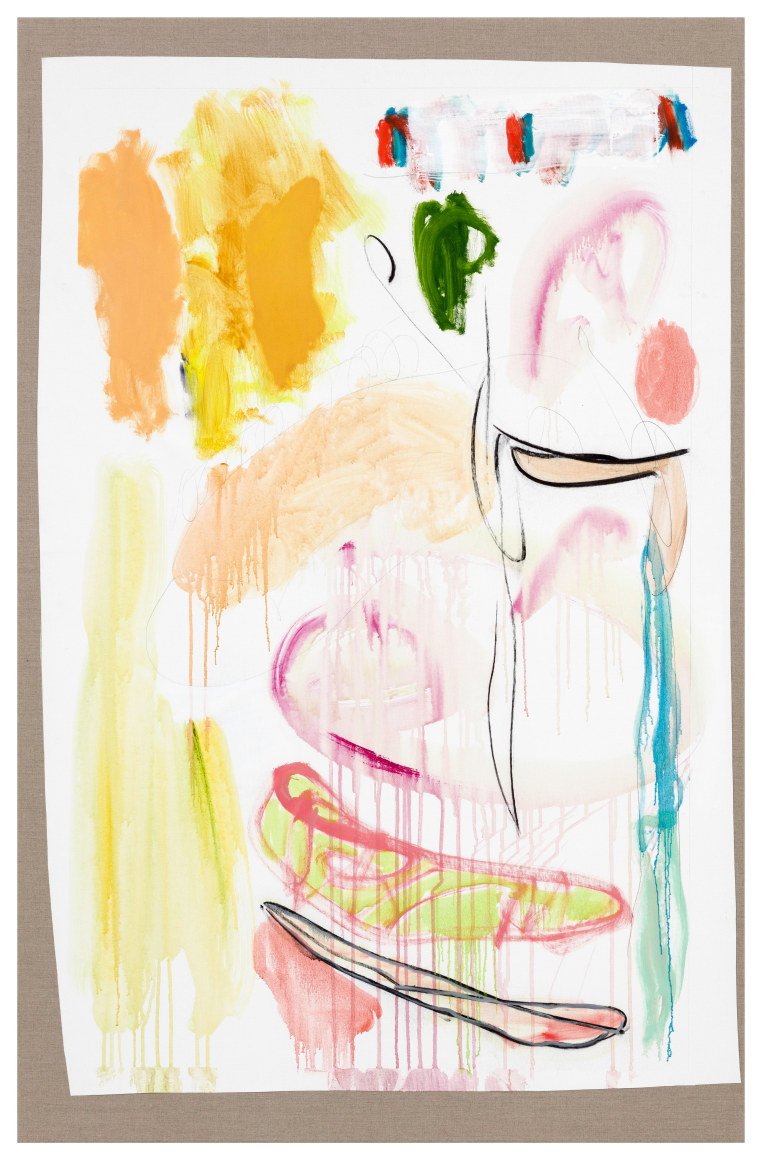 Andreas Breunig Underpressed paintings (frag_22), 2021 Acrylic, oil, charcoal and graphite on canvas on canvas 66 7/8 x 43 1/4 in 170 x 110 cm (ABR22.011)