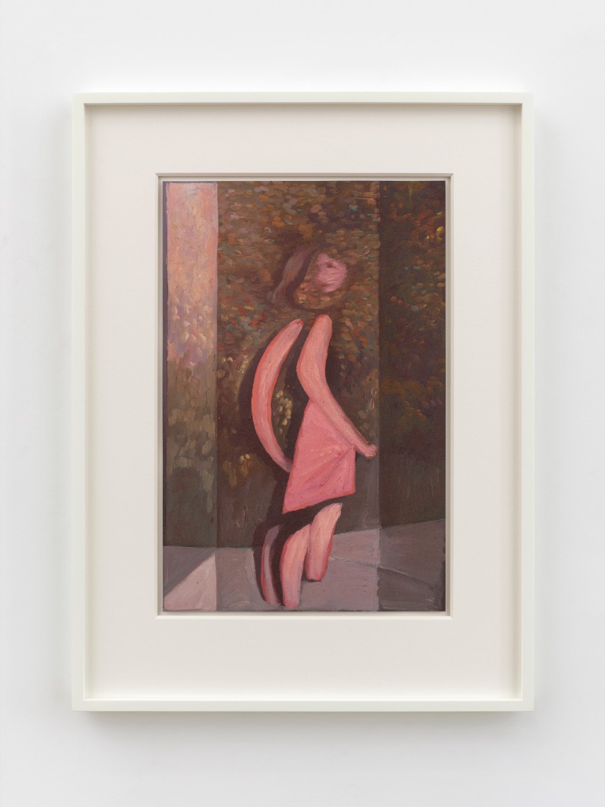 Jonathan Wateridge Glass Interior, 2025 Oil on paper 25 3/8 x 18 7/8 x 1 5/8 in (framed) 64.4 x 47.9 x 4 cm (framed) (JWA25.011)