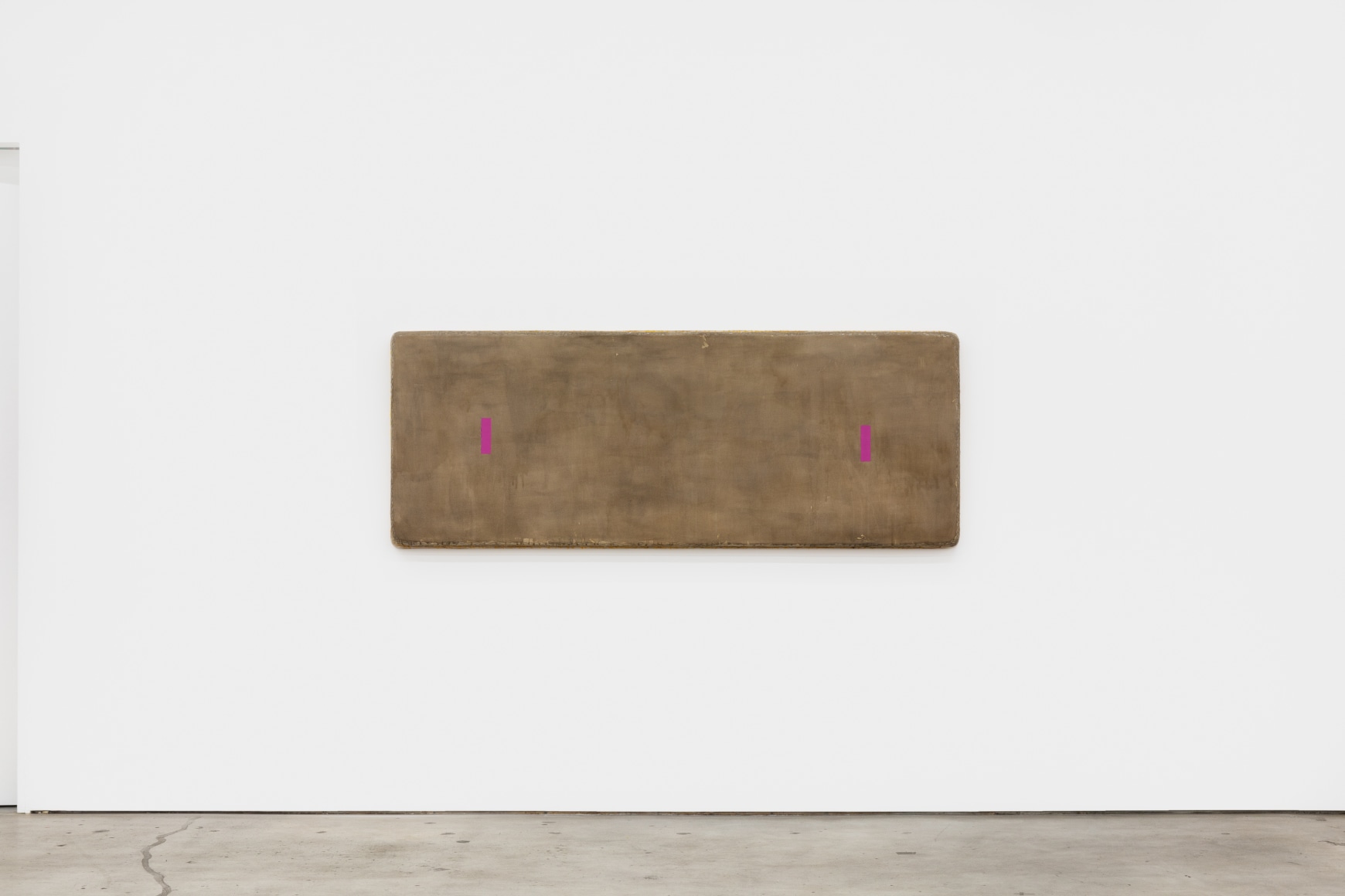 Otis Jones Two Magenta Rectangles Far Apart, 2021 Acrylic on linen on wood 30 x 80 x 5 in 76.2 x 203.2 x 12.7 cm (OJO21.012)
