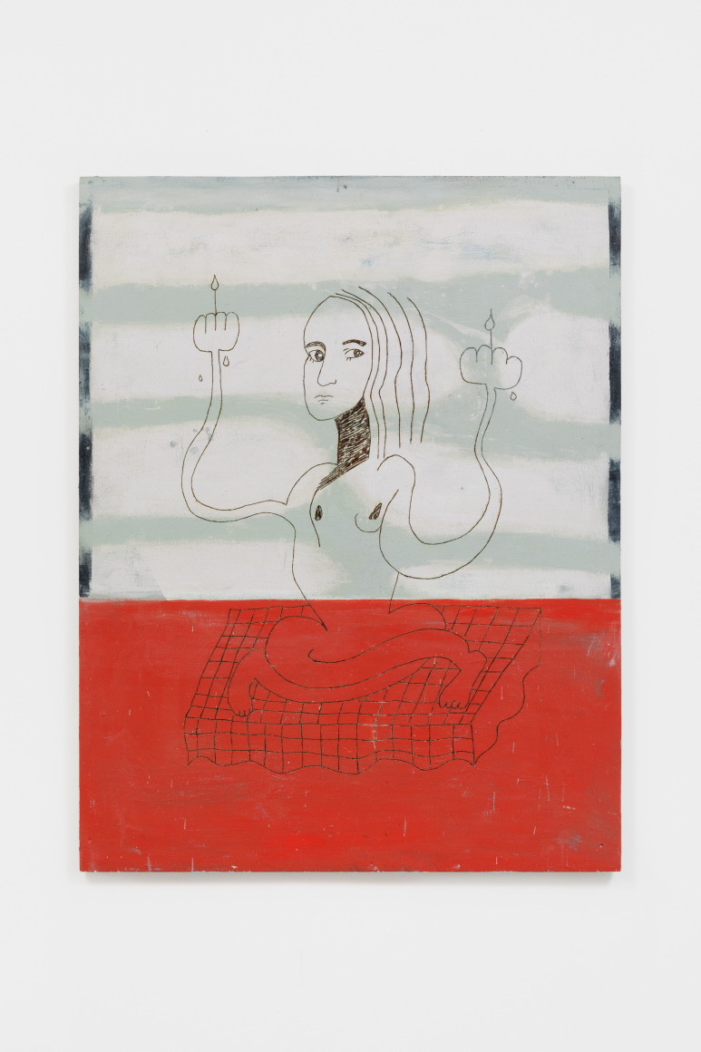 Nel Aerts NA, 2021 Acrylic and pyrography on wood 55 1/2 x 43 1/4 in 141 x 110 cm (NAE21.039)