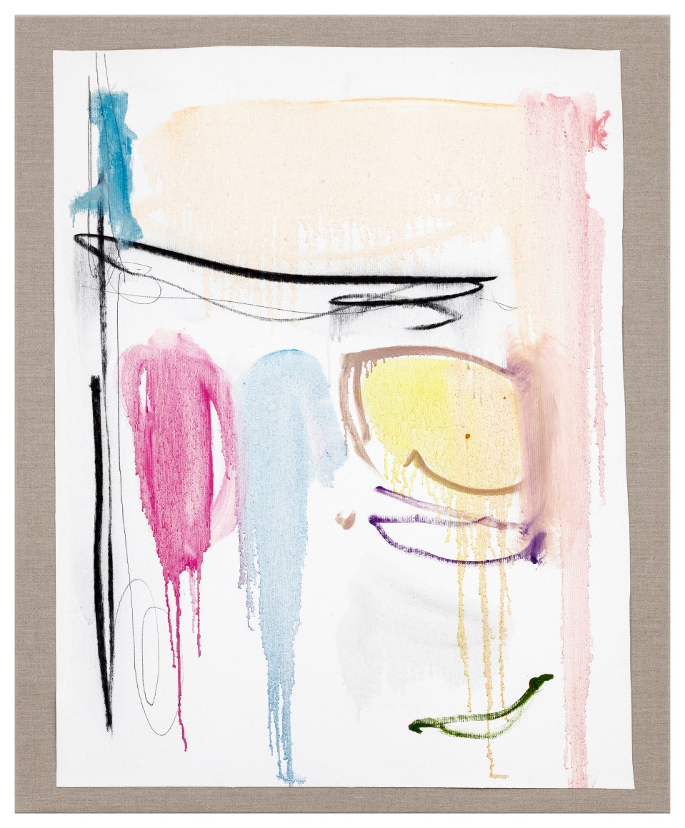 Andreas Breunig Underpressed paintings (frag_09), 2021 Acrylic, oil, charcoal and graphite on canvas on canvas 30 3/4 x 25 1/4 in 78 x 64 cm (ABR22.004)