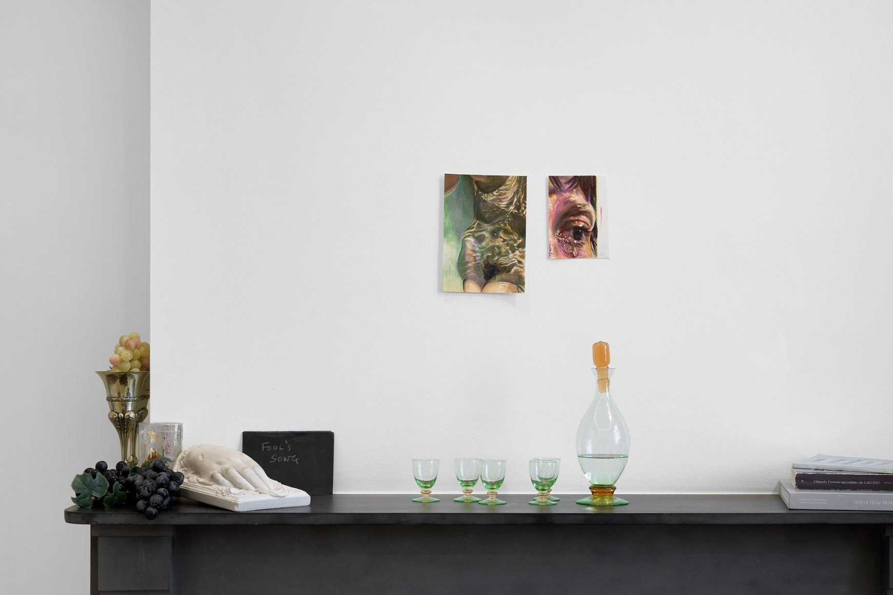 Installation view of Giulia Messina, The statue kissed me but no one was looking at us, Nino Mier Gallery, Brussels, June 13 – July 19, 2025