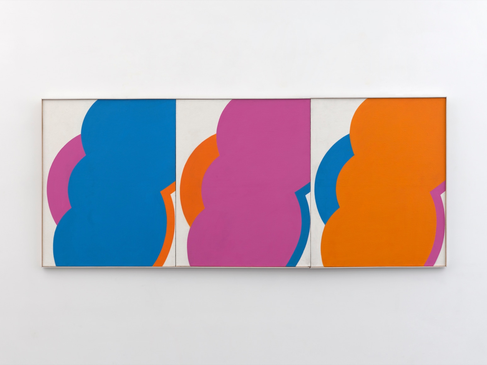 Georg Karl Pfahler Little Three Tex, 1963-1966 Acrylic on canvas 40 x 95 3/8 in (framed) 101.6 x 242.3 cm (framed) (GKA25.004)