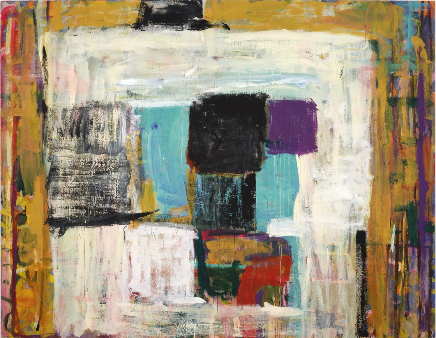 Roger Herman Building blocks, 2024 Oil on canvas 84 x 108 x 1 1/2 in 213.4 x 274.3 x 3.8 cm (ROH24.036)