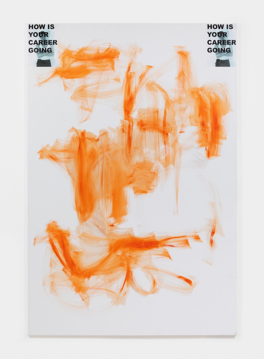 Peter Bonde HOW IS YOUR CAREER GOING, 2021 Inkjet acrylic on canvas 118 1/8 x 78 3/4 in 300 x 200 cm (PB21.002)