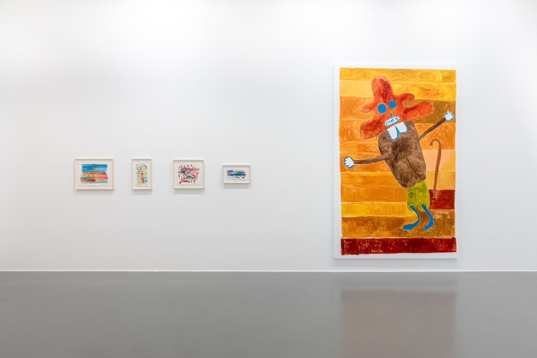 Installation view of André Butzer, Maikäfer flieg!, (January 28 - March 19, 2023), Kunstverein Friedrichshafen. Photo: Kilian Blees