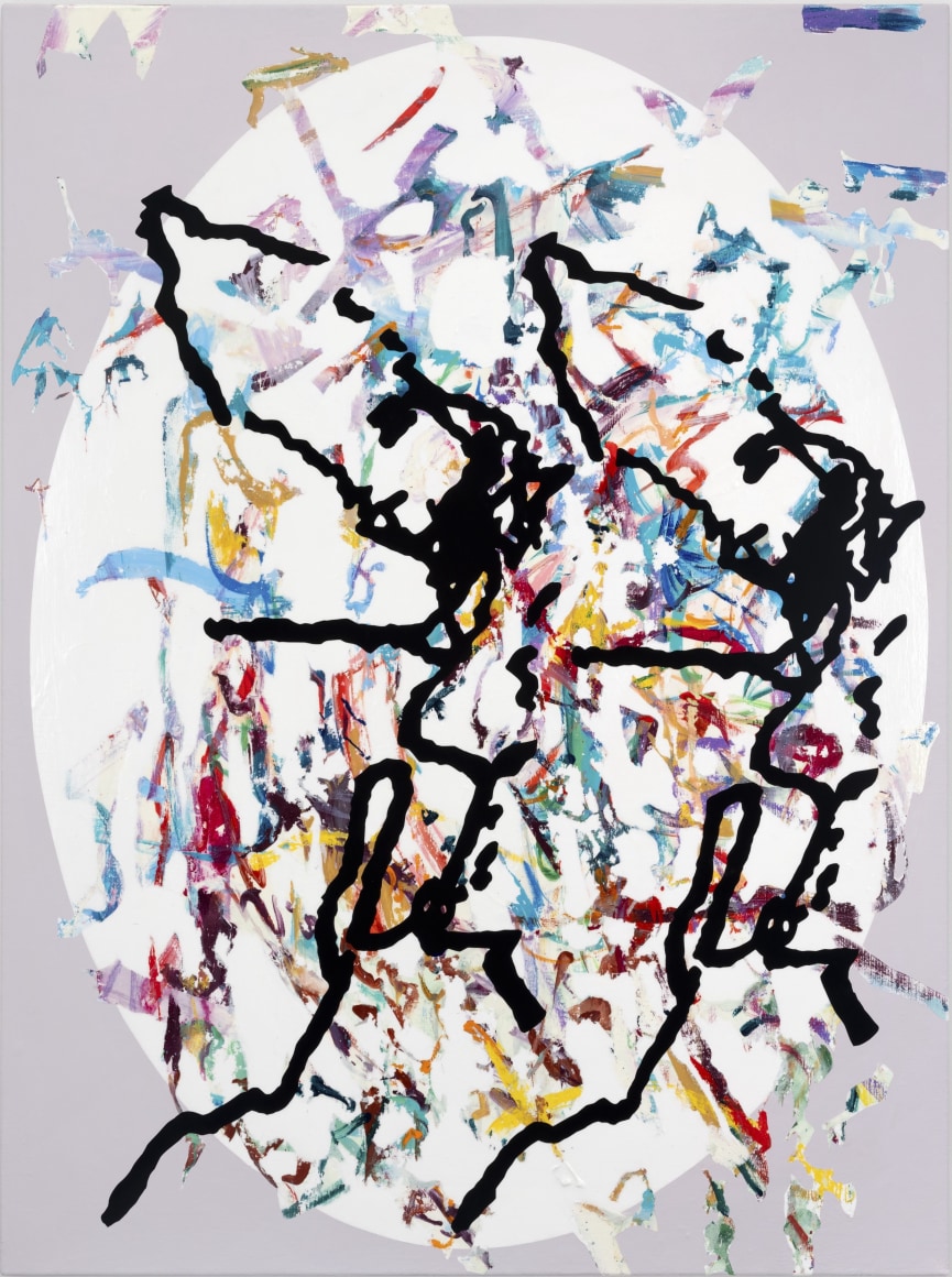 Ana Villagomez Bubbled Dwellers, 2025 Signed, titled, and dated on verso Acrylic and flashe on verso 40 x 30 in 101.6 x 76.2 cm (AVI25.009)