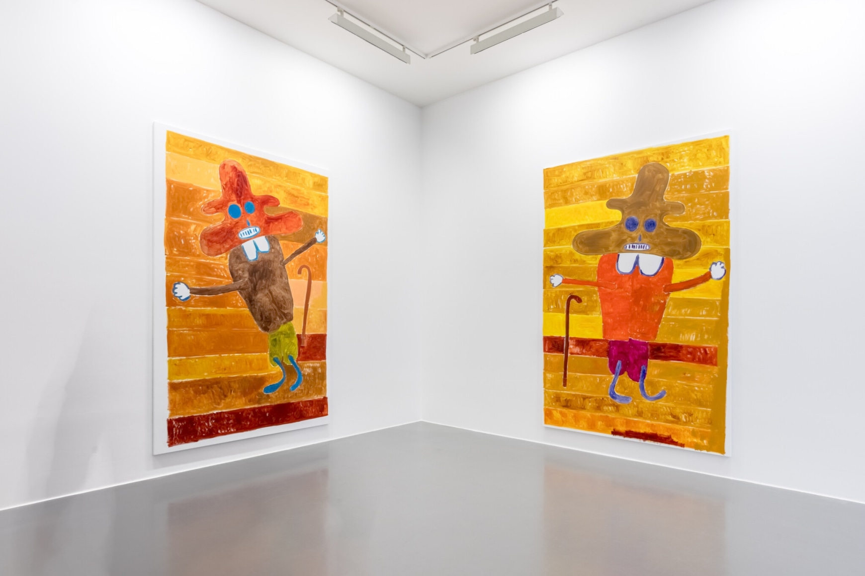 Installation view of André Butzer, Maikäfer flieg!, (January 28 - March 19, 2023), Kunstverein Friedrichshafen. Photo: Kilian Blees