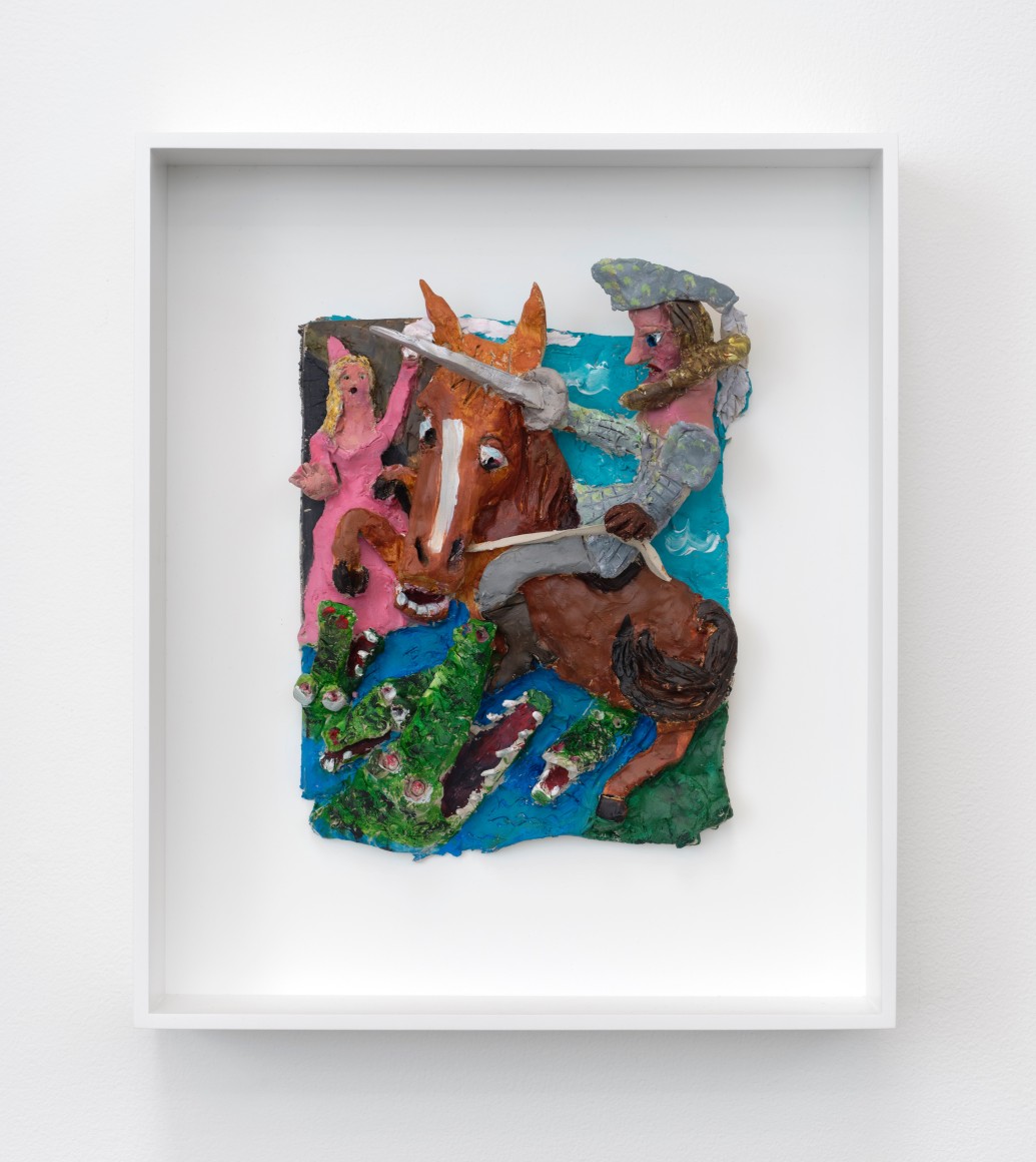 Kyle Staver Alligators, 2024 Air dry clay and acrylic 10 x 8 x 3 1/2 in 25.4 x 20.3 x 8.9 cm (KST24.016)