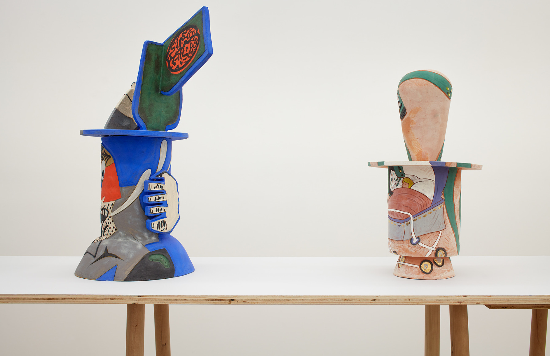 Installation View of &quot;Our republic is in peril&quot; and &quot;Snake Body, Alcoholism&quot;