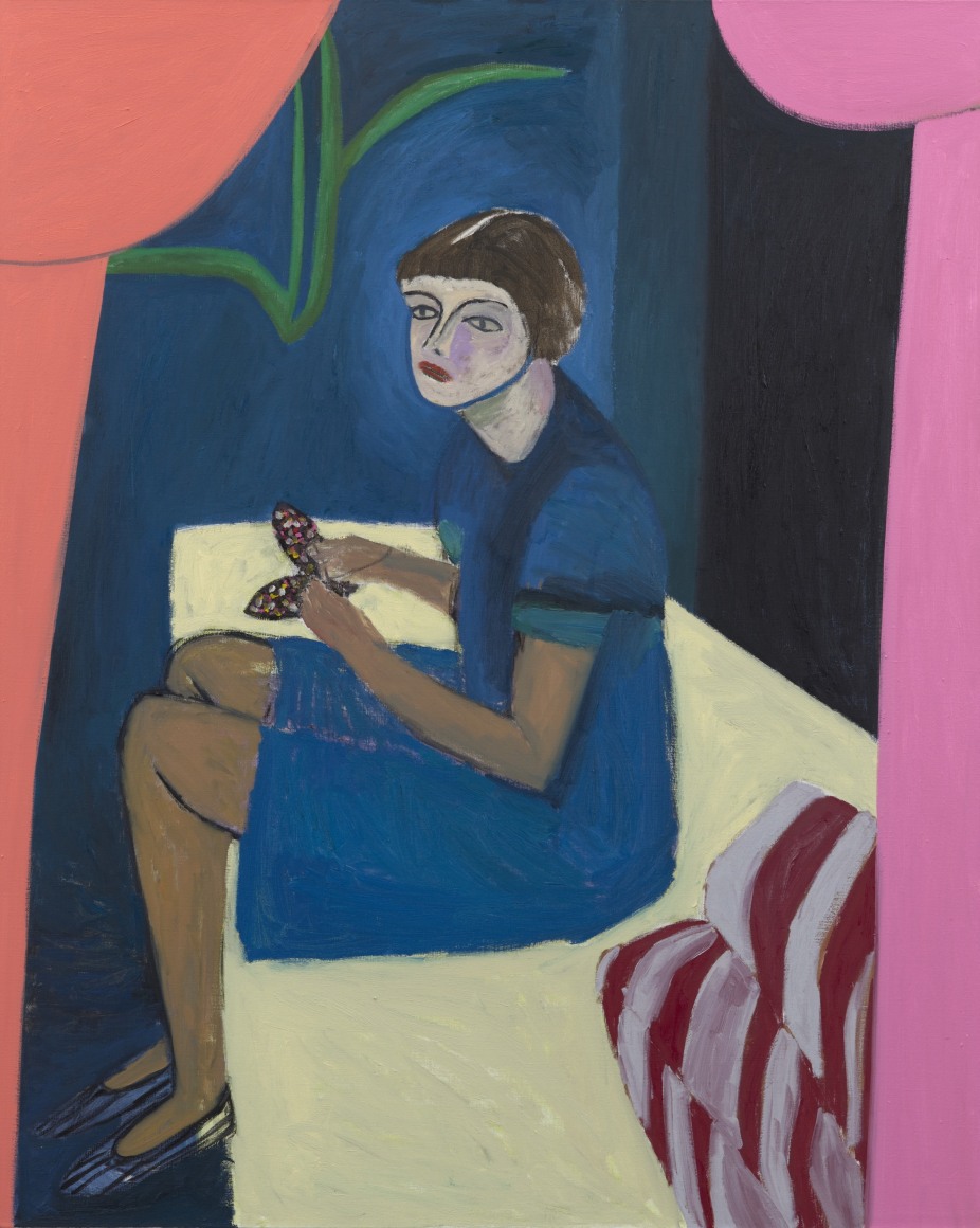 Mònica Subidé The blue room, 2024 Signed and dated on verso Oil on linen 63 3/4 x 51 1/8 in 162 x 130 cm (MSU24.035)