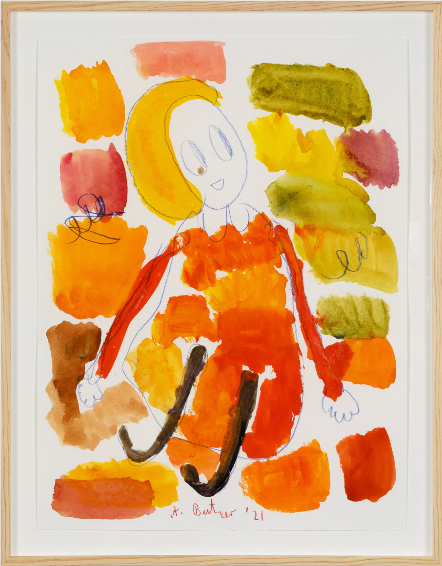André Butzer Untitled, 2021 Watercolor, crayon, and pencil on paper 18 7/8 x 14 1/8 in 48 x 36 cm (AB21.017)