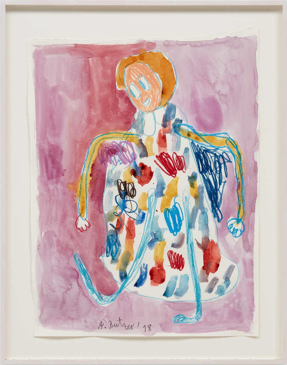 André Butzer Untitled, 2018 Watercolor and colored pencil on paper 19 3/4 x 14 5/8 in 50 x 37 cm (AB18.022)