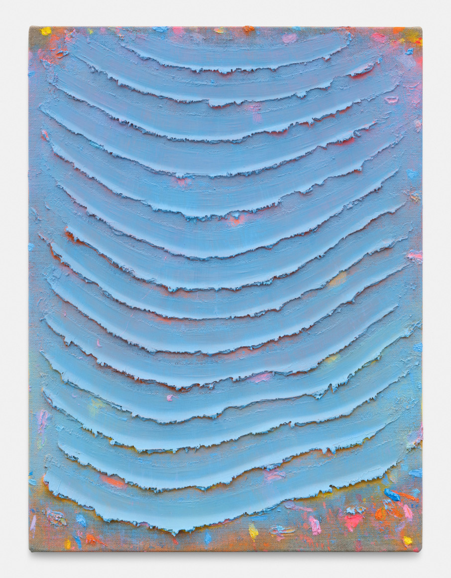 Andrew Dadson Blue Pink Wave (14), 2020 Oil and acrylic on linen 24 x 18 x 2 1/2 in 61 x 45.7 x 6.3 cm (ADA20.004)