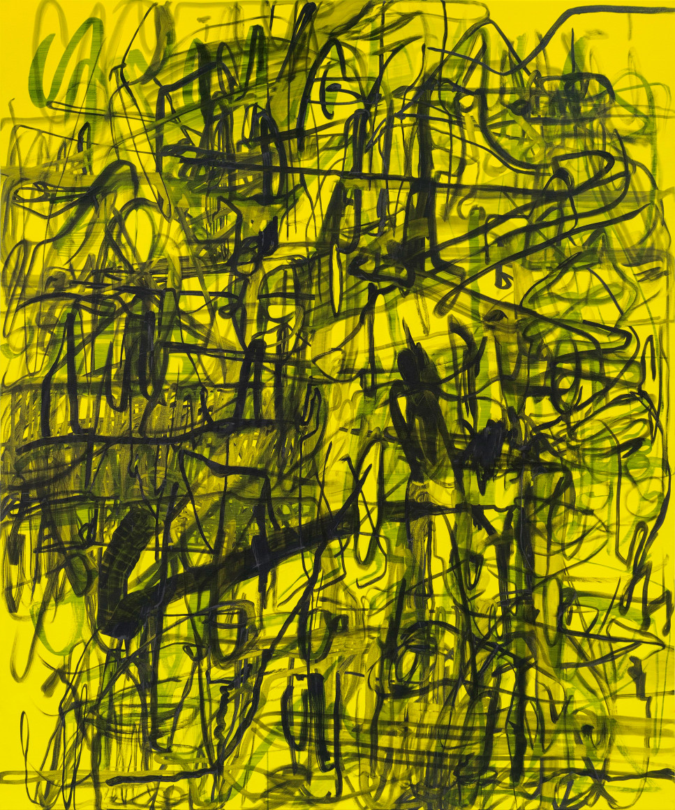 Jana Schröder, Kadlites L23, 2019, Acrylic, graphite and lead on canvas, 94 1/2 x 78 3/4 in (240 x 200 cm), JSR19.023