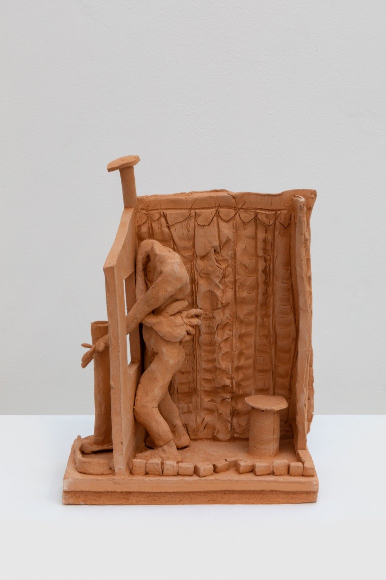 Alessandro Pessoli, My Personal Addis Ababa, 2019, Terracotta, 5 1/2 x 10 x 14 in (14 x 25.4 x 35.6 cm)