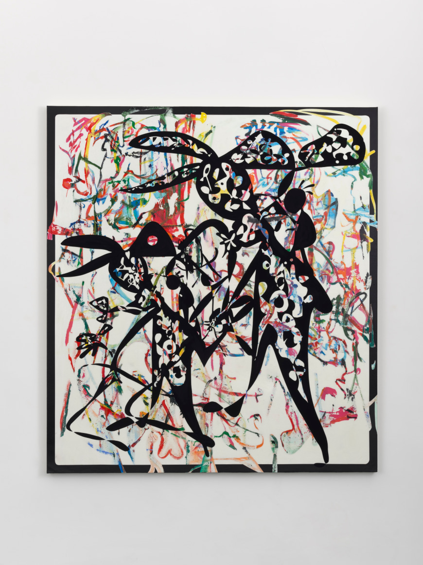 Ana Villagomez Living All Over You, 2025 Signed, titled, and dated on verso Acrylic and flashe on canvas 64 x 58 in 162.6 x 147.3 cm (AVI25.014)