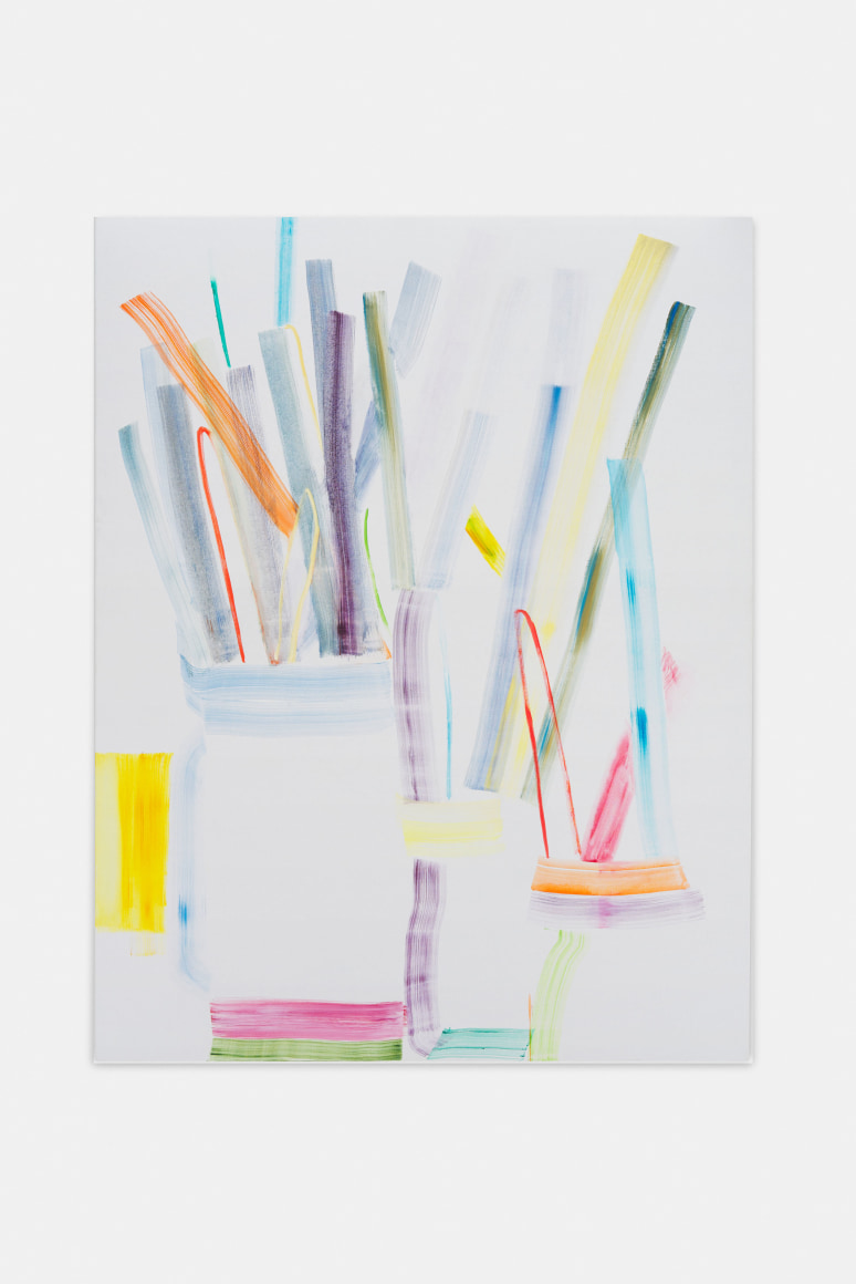 Gerlind Zeilner Studio 4, 2021 Signed on the back Egg tempera and oil on canvas 70 7/8 x 55 1/8 in 180 x 140 cm (GZE22.004)