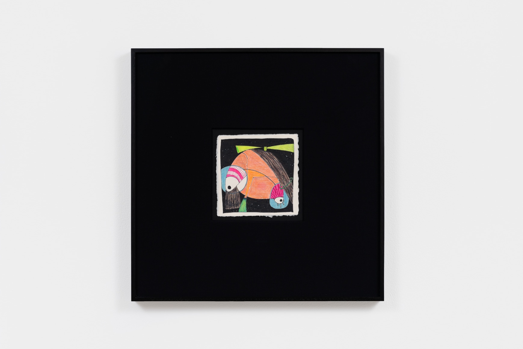 Rafa Macarrón Untitled (Niñas), 2021 Mixed media on paper 19 x 19 in (framed) 48.3 x 48.3 cm (framed) (RMA21.026)