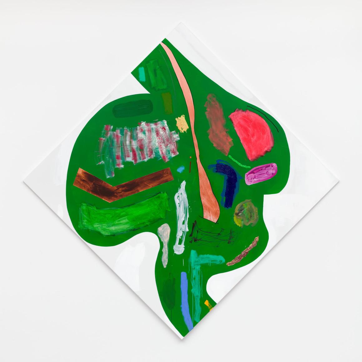 Andreas Breunig Protest_Miller-Urey Paintings No_41, 2024 Acrylic, oil, charcoal, and graphite on canvas 70 7/8 x 70 7/8 in 180 x 180 cm (ABR24.009)