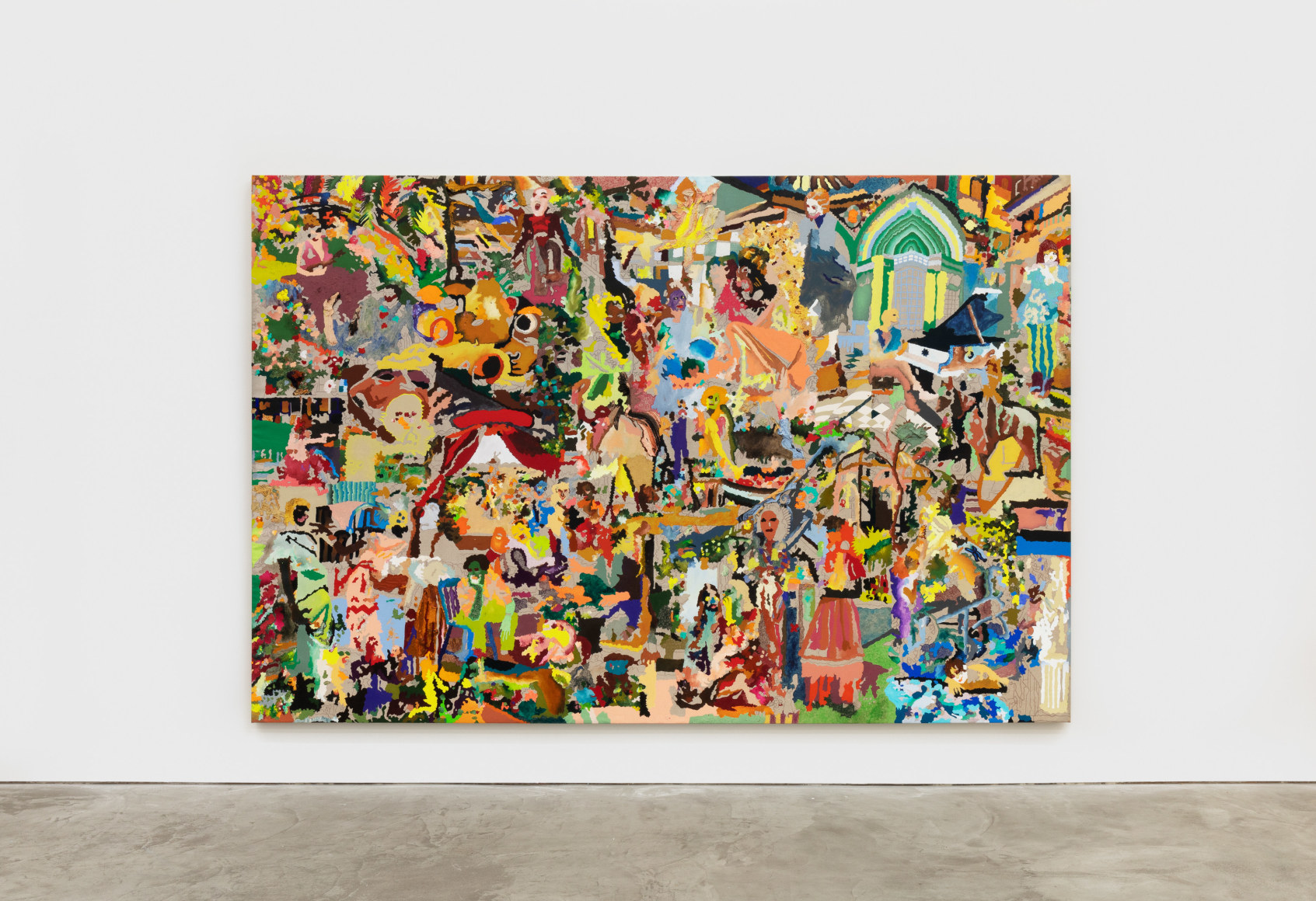 Cindy Phenix Conceivable Improvised Perspectives About the Future, 2020 Oil and pastel on linen 96 x 144 in 243.8 x 365.8 cm (CP20.007)