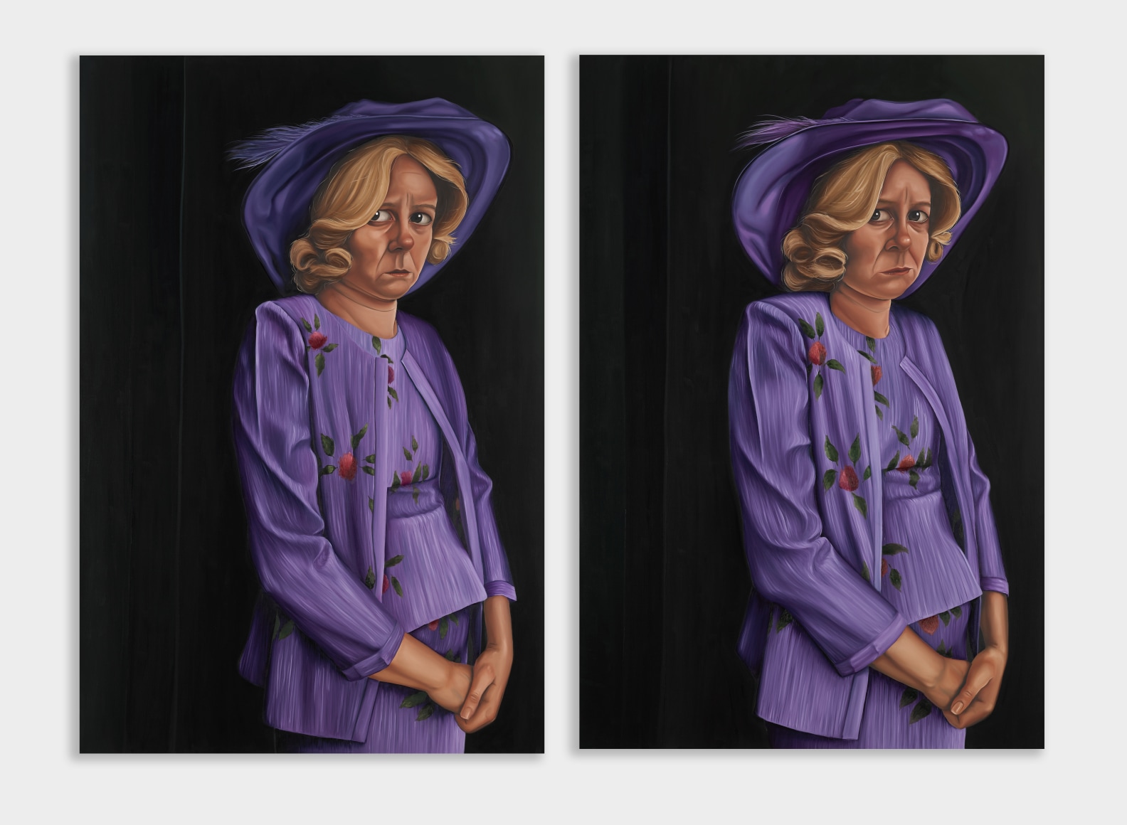 Madeleine Pfull Lavender Lady I & II, 2021 Oil on linen 70 7/8 x 47 1/4 in (each) 180 x 120 cm (each) (MP21.006)
