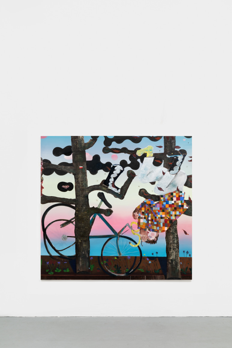 Pieter Jennes Where are you going? , 2021 Oil on canvas 74 3/4 x 78 3/4 in 190 x 200 cm (PJE21.011)