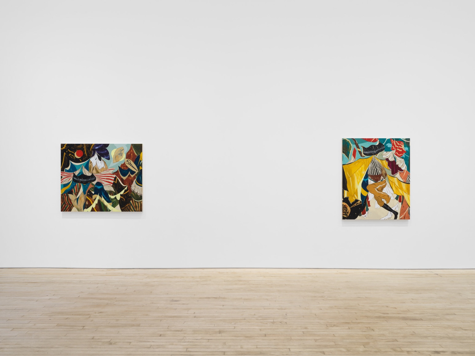 Installation view of Kenichi Hoshine, And There Came a Storm Beneath a Cutthroat Moon, Nino Mier Gallery, Tribeca, May 16 – June 14, 2025