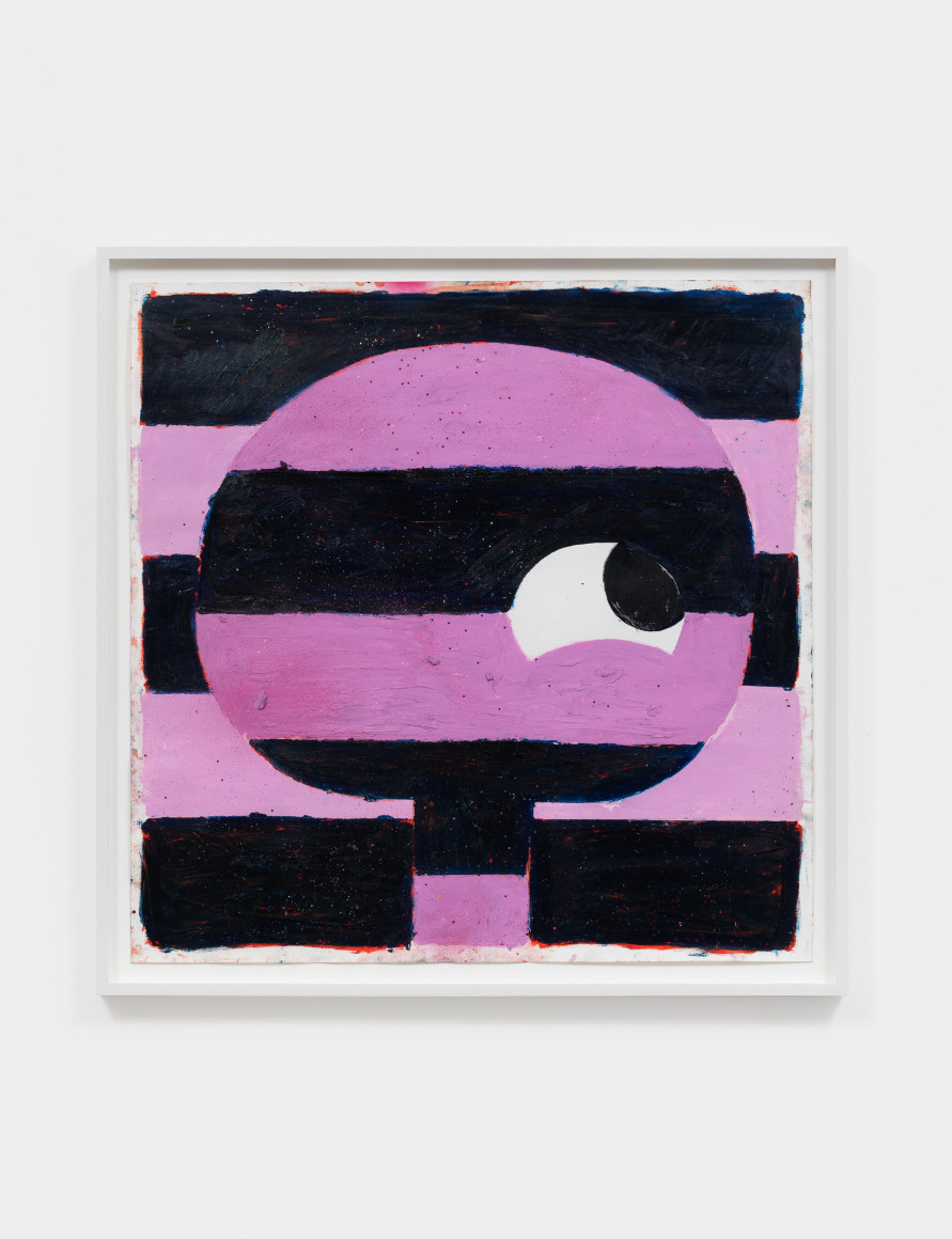 Nel Aerts Untitled, 2022 Oil stick, oil and glitter on paper 30 1/8 x 30 1/8 in (framed) 76.5 x 76.5 cm (framed) (NAE22.005)