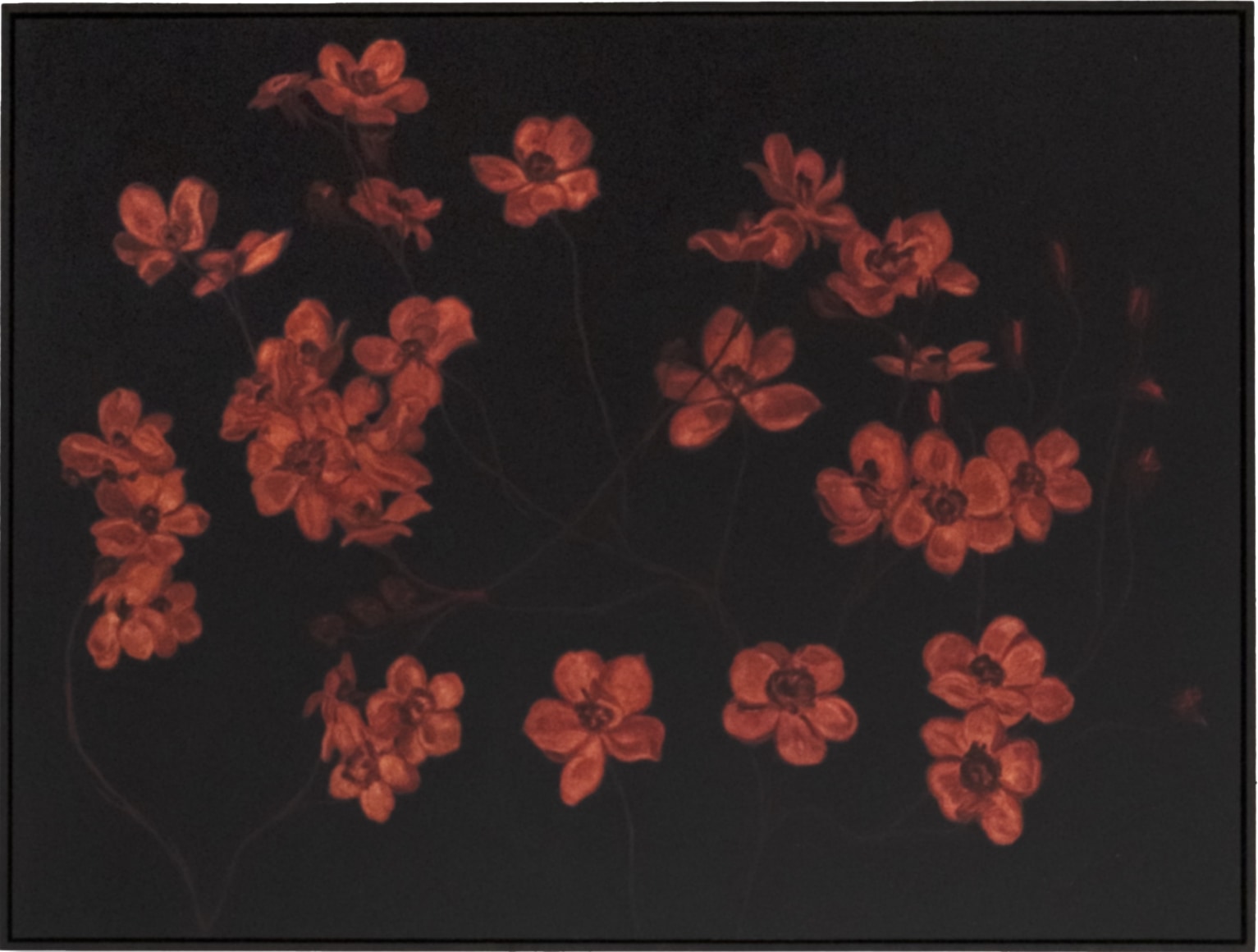 Alexandria Tarver nights, 89, 2025 Signed, titled, and dated on verso Oil on panel 36 3/8 x 48 3/8 in (framed) 92.4 x 122.9 cm (framed) (ATA25.028)