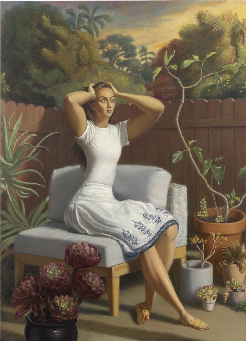 Jansson Stegner Backyard, 2024 Oil on linen 72 x 52 in 182.9 x 132.1 cm (JAS25.004)