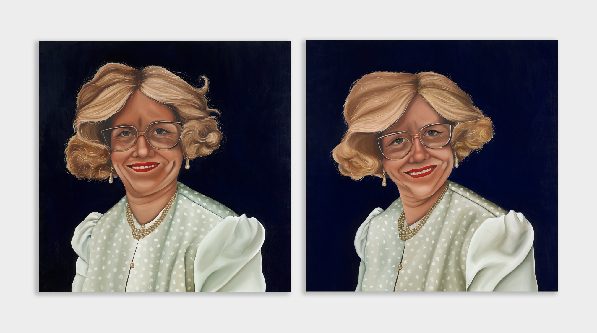 Madeleine Pfull Pearl I & II, 2021 Oil on linen 55 1/8 x 55 1/8 in (each) 140 x 140 cm (each) (MP21.012)