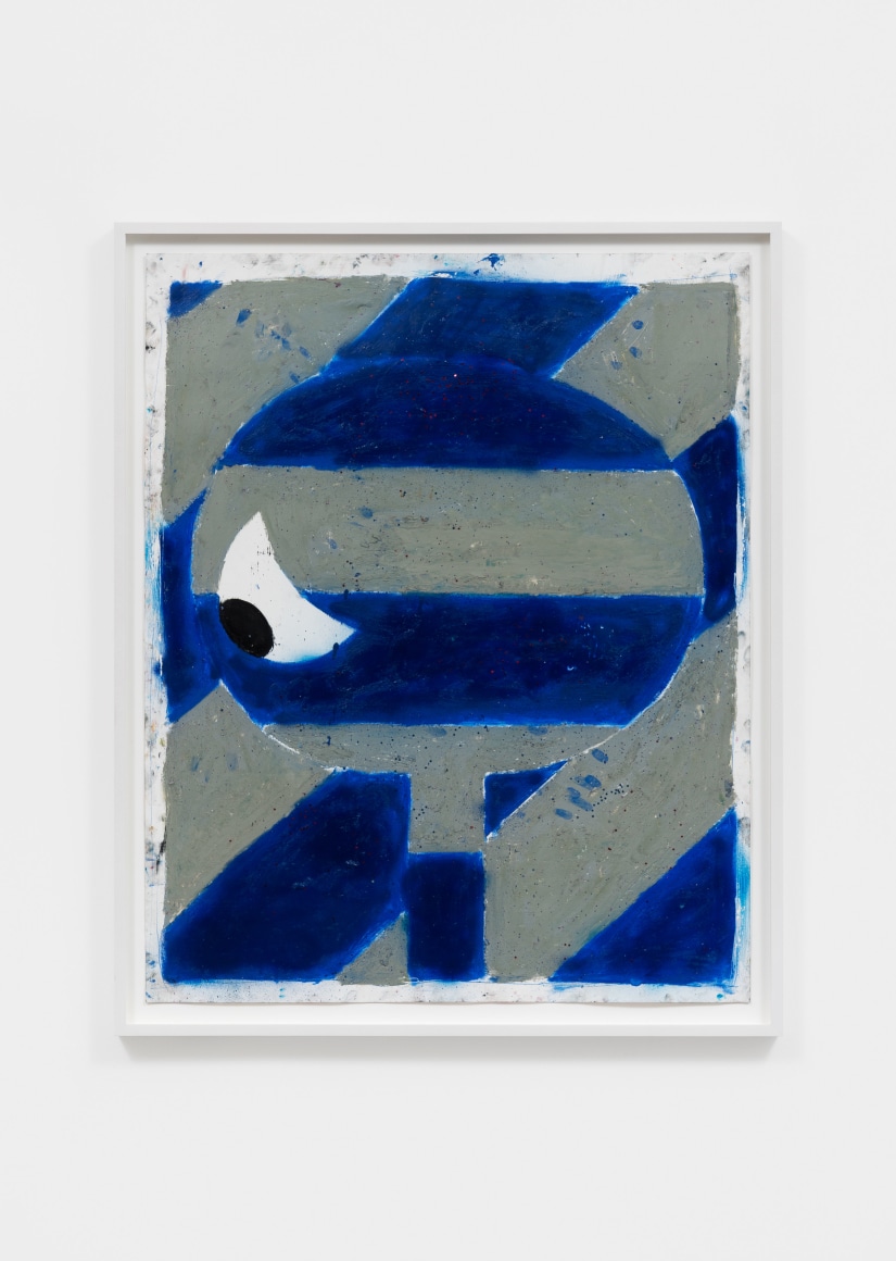 Nel Aerts Cameleon, 2022 Oil stick, spray paint and glitter on paper 34 7/8 x 28 5/8 in (framed) 88.6 x 72.7 cm (framed) (NAE22.006)