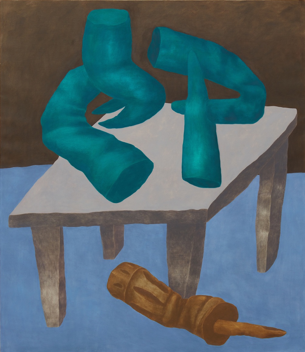 Ginny Casey, Twisted Tools, 2017, Oil on linen, 75 x 65 in, 190.5 x 165.1 cm (GC17.016)