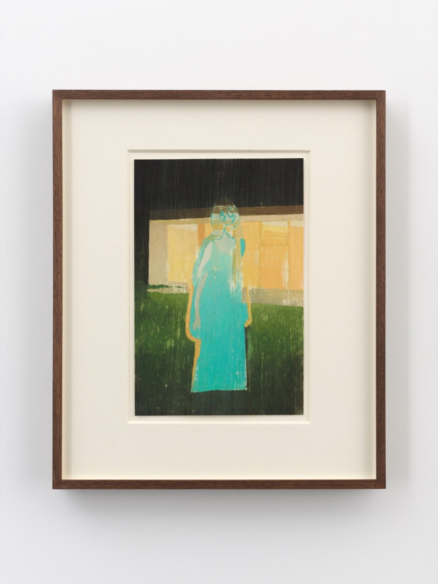 Jonathan Wateridge Host Study III, 2023 Signed, titled, and dated on verso Oil on paper 16 1/2 x 13 3/4 in (framed) 41.9 x 34.9 cm (framed) (JWA24.008)