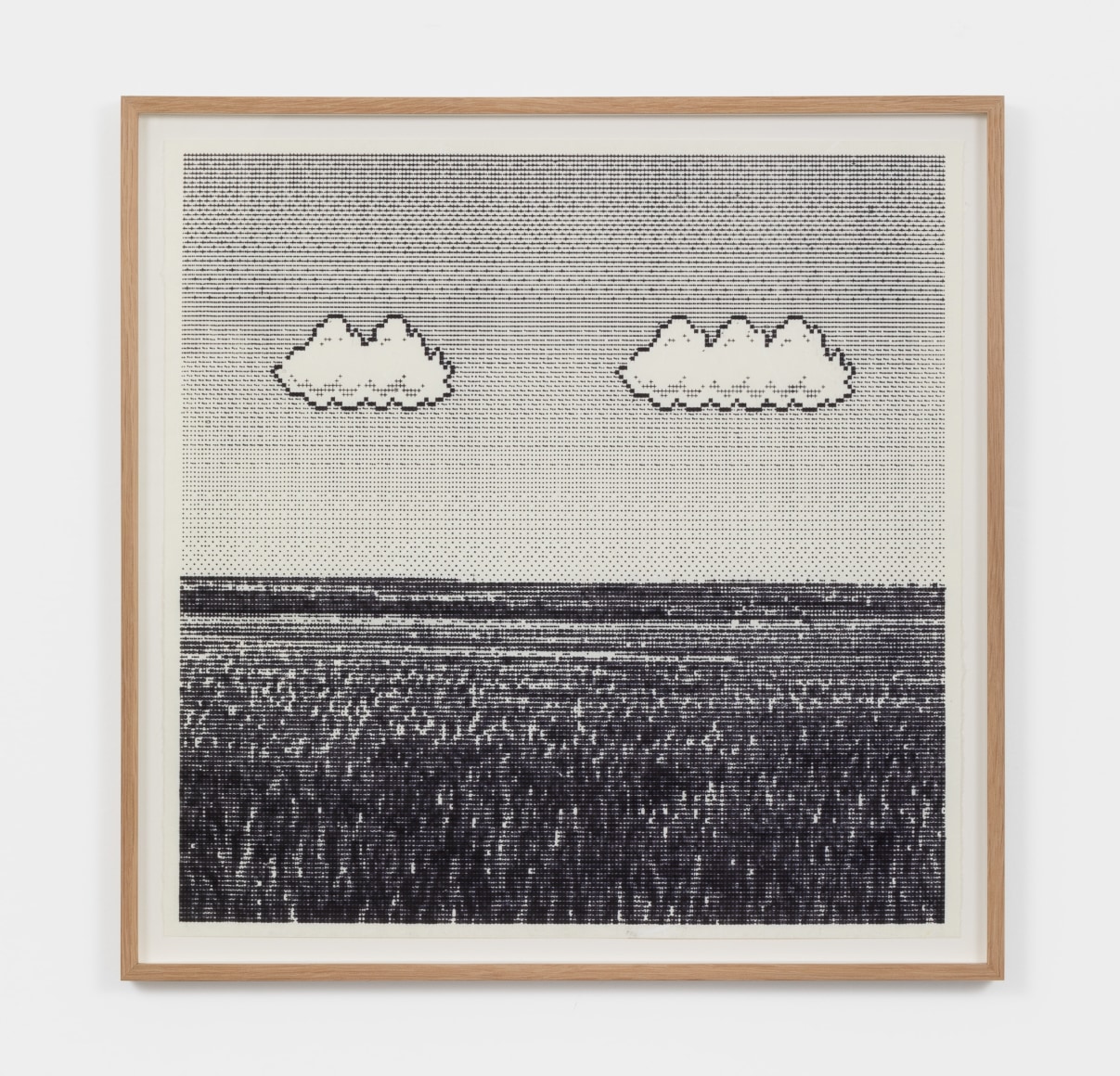 Arno Beck Untitled (Meadow), 2021 Typewriter-drawing on paper 17 3/4 x 17 3/4 in 45 x 45 cm (ABE21.001)