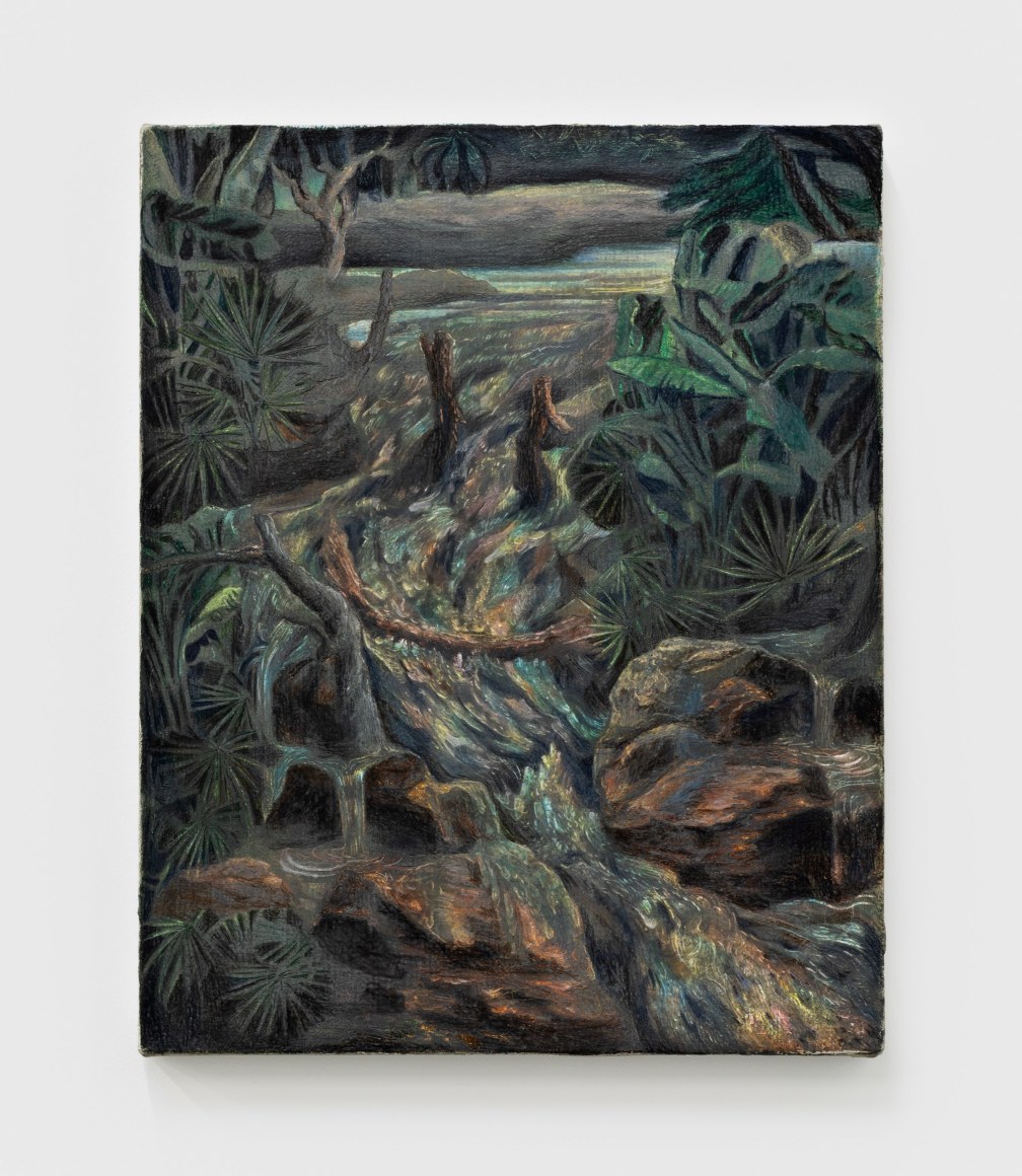 Marin Majic Right Start, 2020 Colored pencil, oil color, marble dust on linen 15 x 12 in 38.1 x 30.5 cm (MMA21.005)
