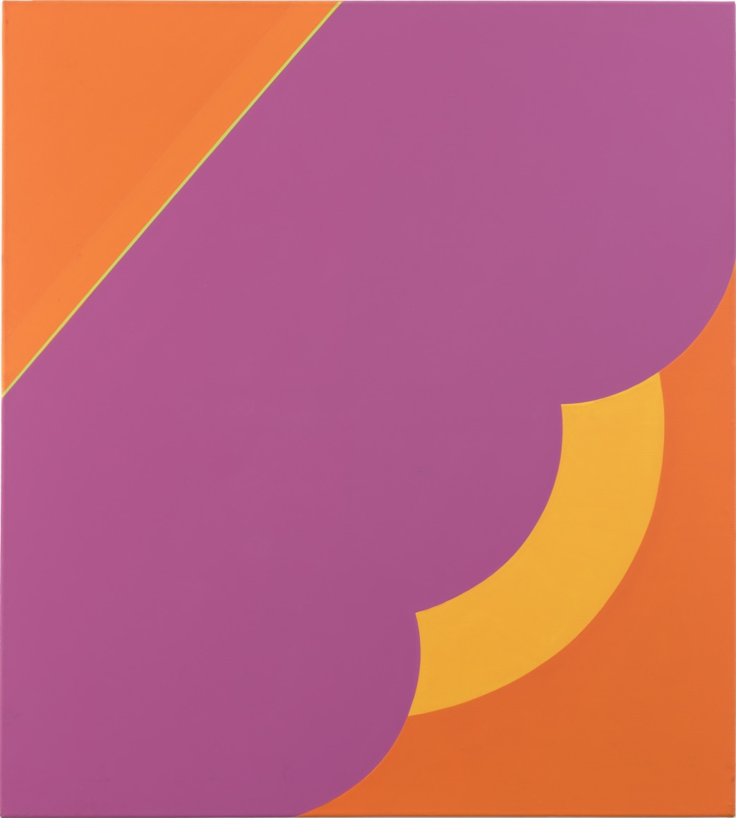 Georg Karl Pfahler RB-Diagonal Tex, 1968 Acrylic on canvas 78 3/4 x 70 7/8 x 1 1/8 in 200 x 180 x 3 cm (GKA25.008)