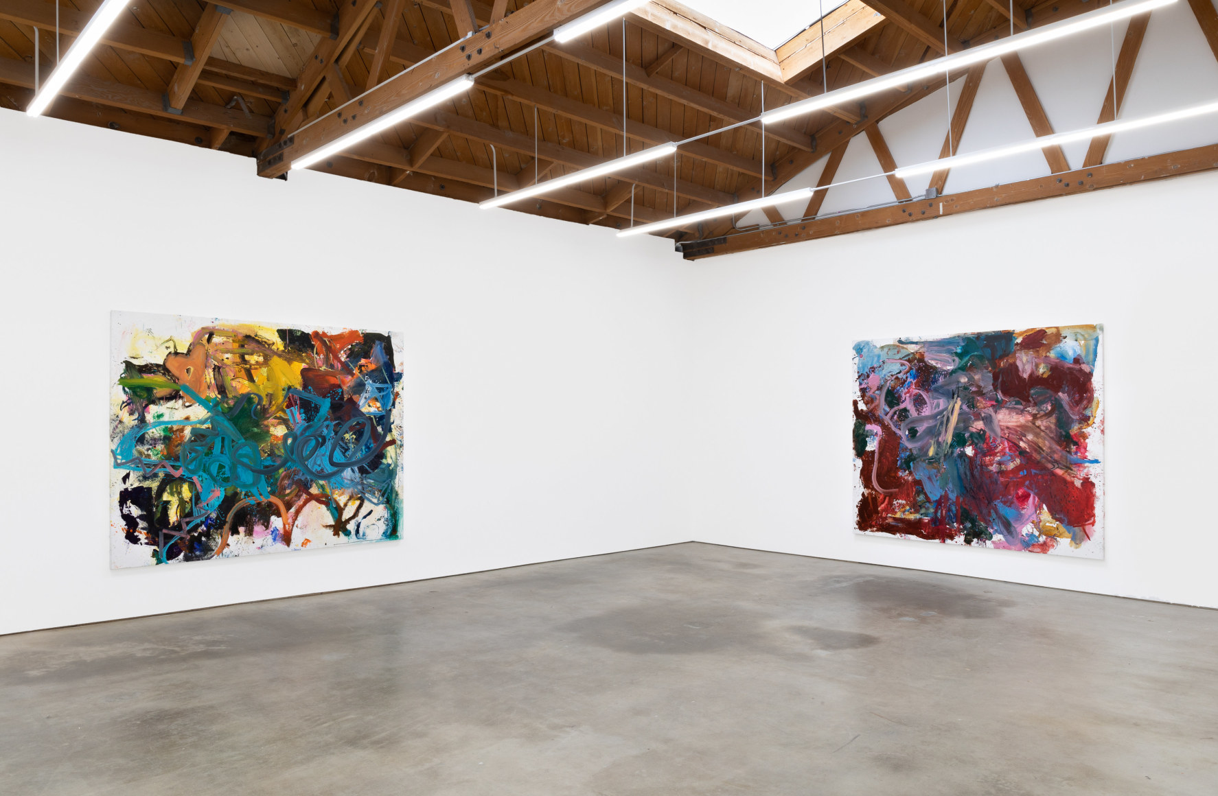 Installation View of "Eye Beep" and "Bigger Anke Weyer Painting"